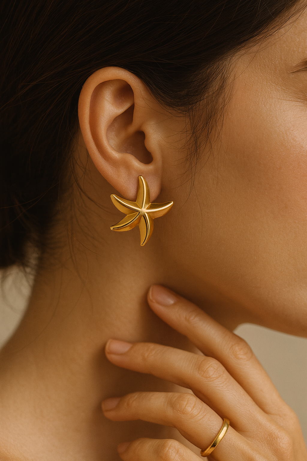 Starfish Gold Earrings โ Fayra Jewels โจ๐
