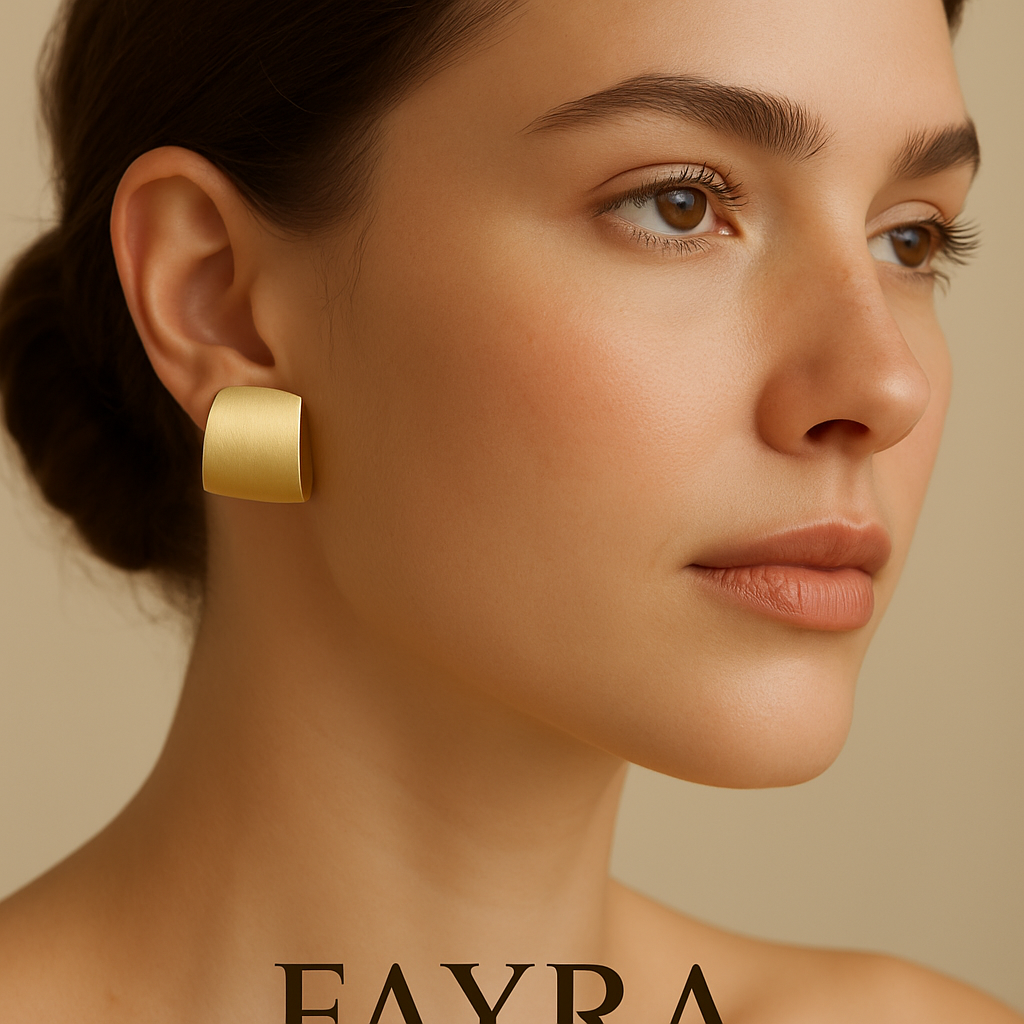 Bold Geometric Gold-Plated Statement Earrings