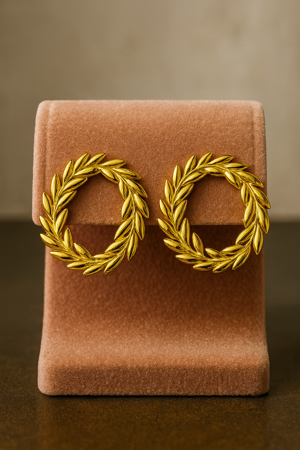 Fayra Jewels Golden Laurel Wreath Earrings