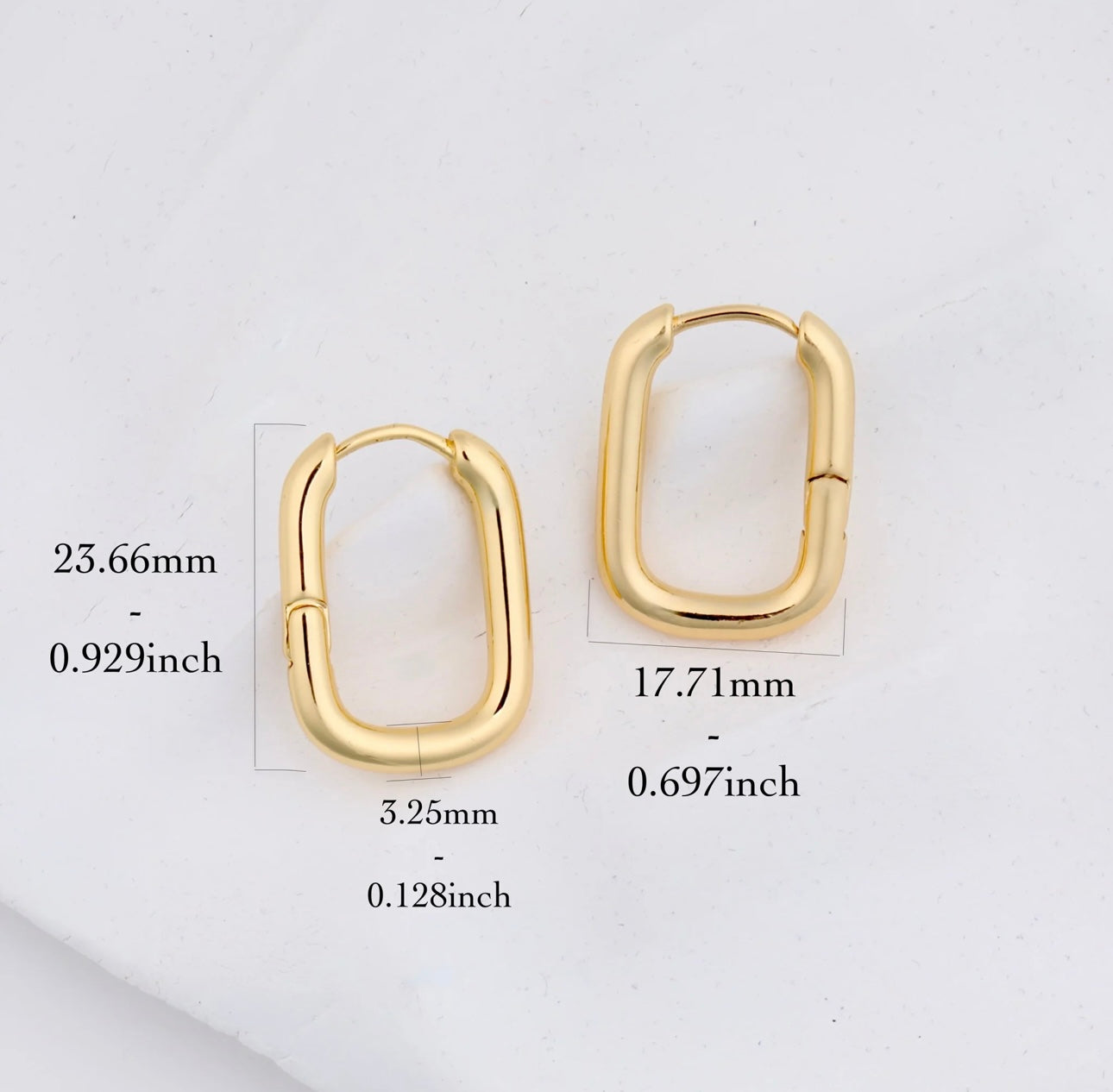 Geometric Gold Hoop Earrings