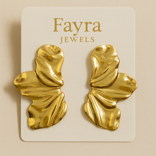 Golden Butterfly Statement Earrings – Fayra Jewels ✨🦋