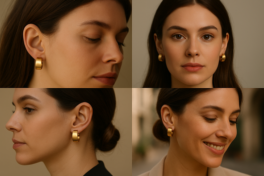 Classic Matte Gold Hoop Earrings – Fayra Jewels ✨