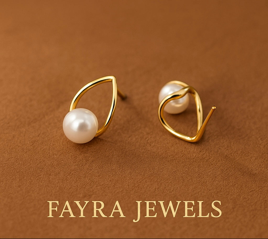 Elegant Pearl Drop Earrings – Fayra Jewels
