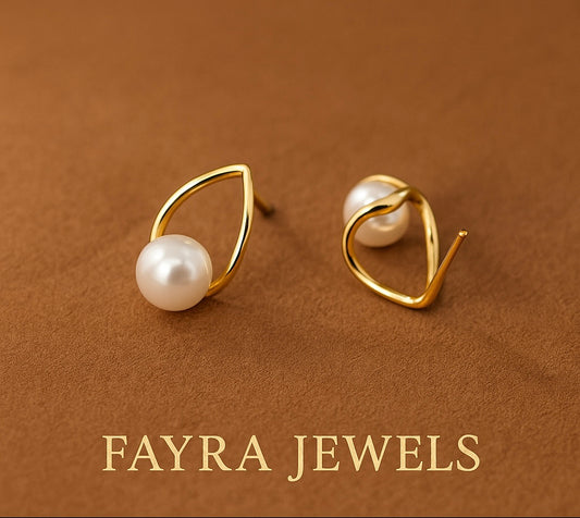 Elegant Pearl Drop Earrings – Fayra Jewels