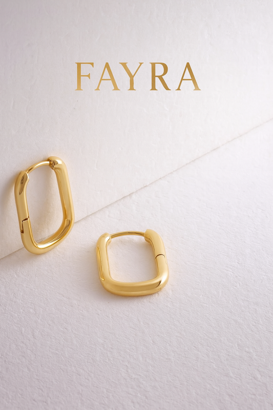 Geometric Gold Hoop Earrings