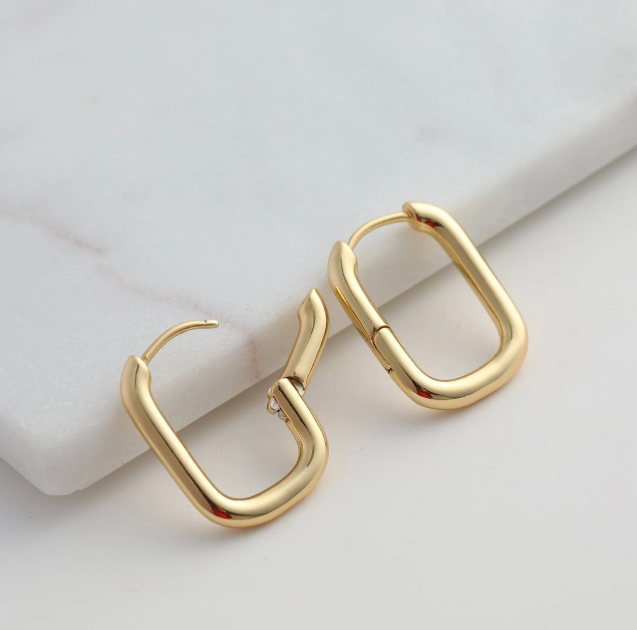 Geometric Gold Hoop Earrings
