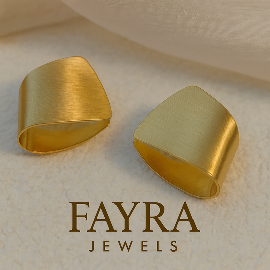 Bold Geometric Gold-Plated Statement Earrings