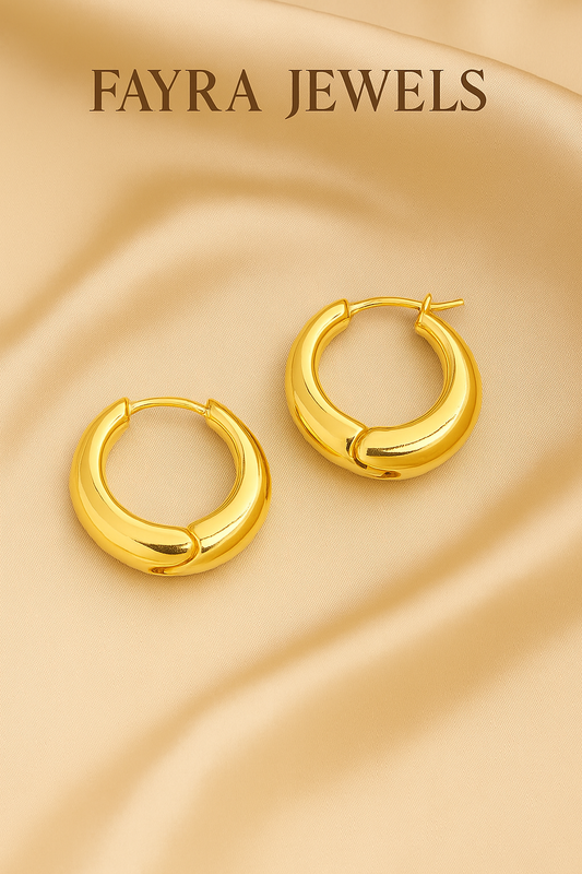 Bold Round Hoop Earrings – Fayra Jewels
