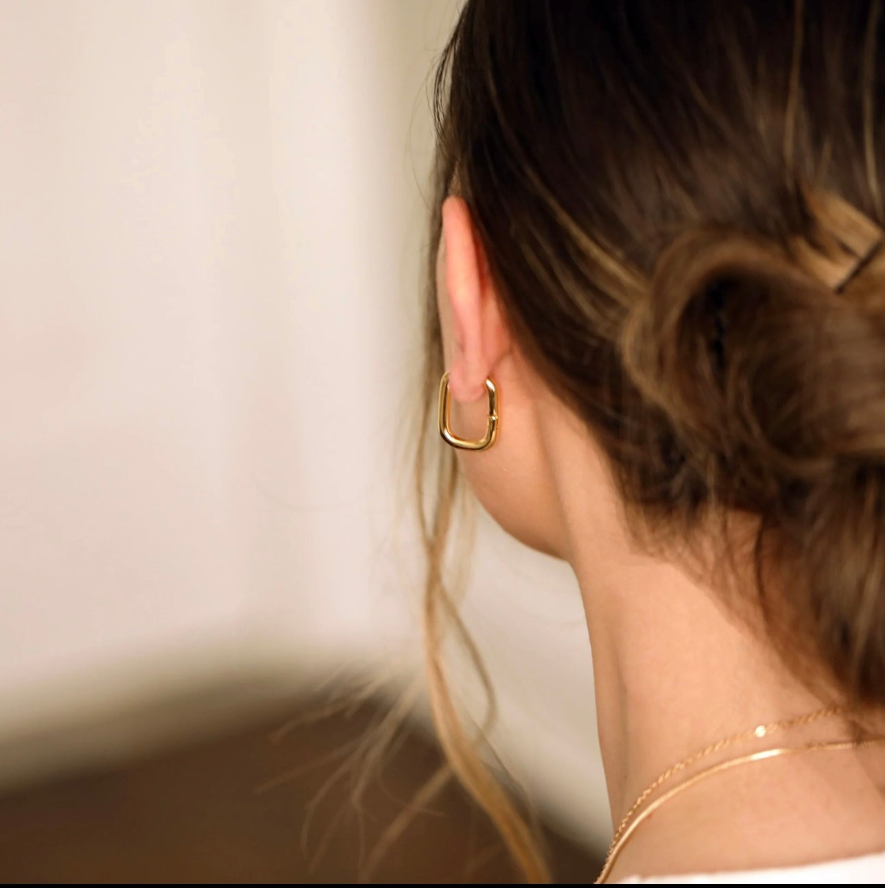 Geometric Gold Hoop Earrings