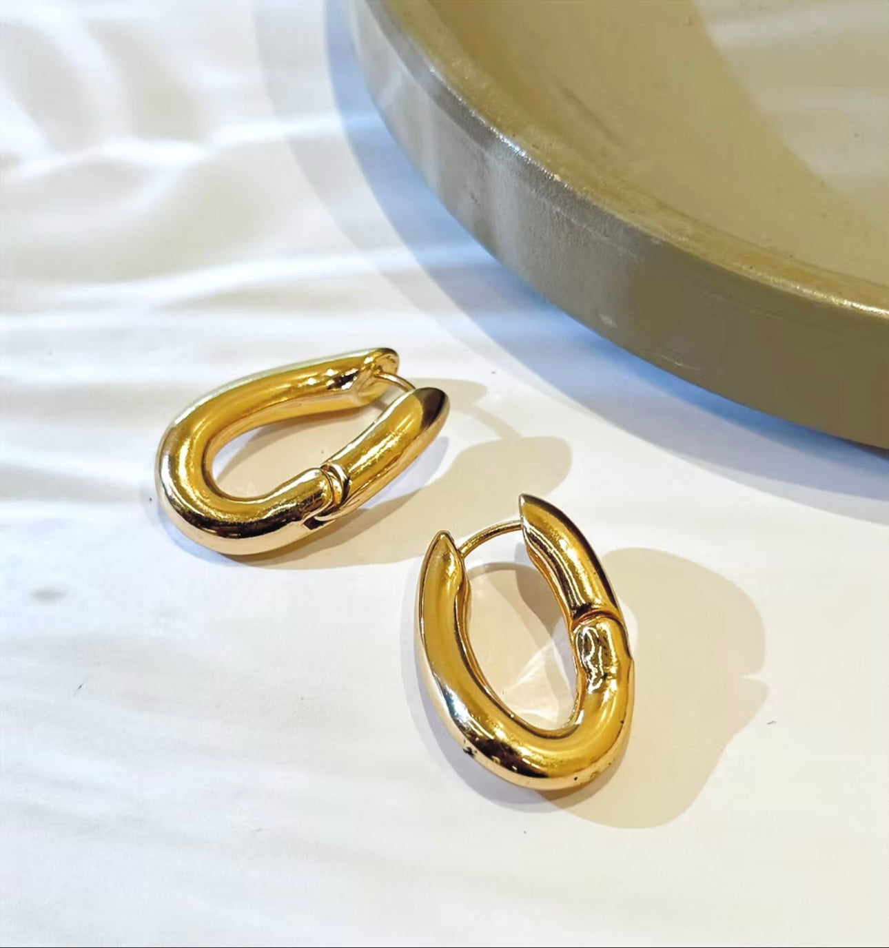 Molten Twist Gold Hoops