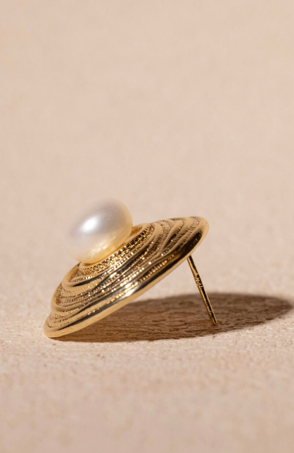 Golden Halo Pearl Earrings