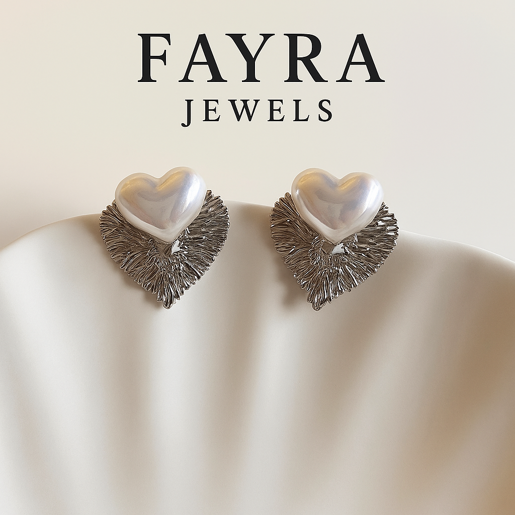 Silver Heart Luxe Earrings – Fayra Jewels
