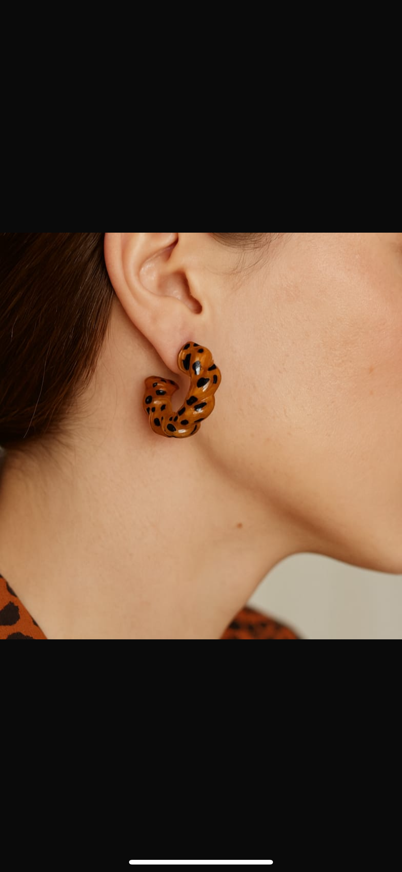 Leopard Twist Hoop Earrings