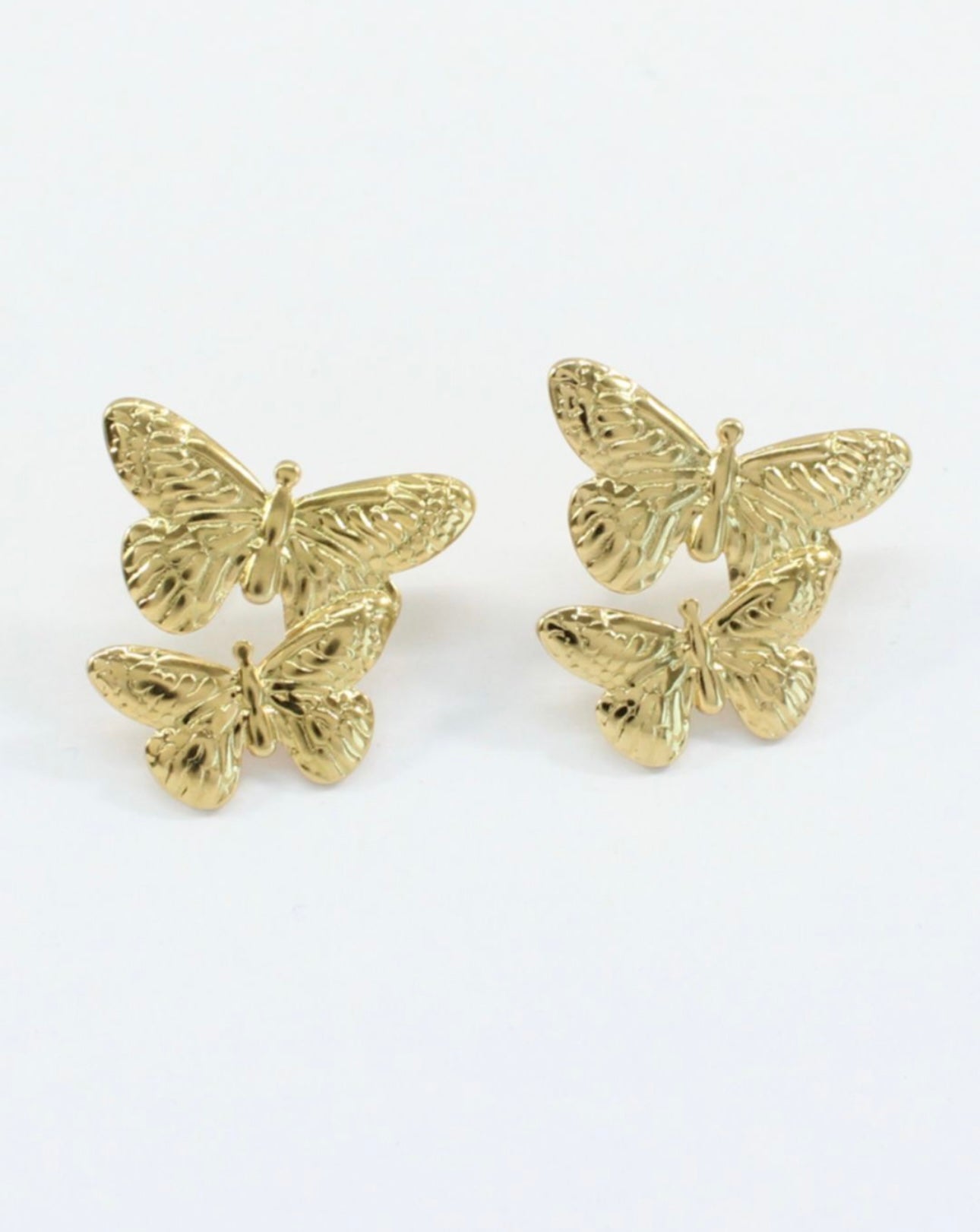 Golden Butterfly Statement Earrings
