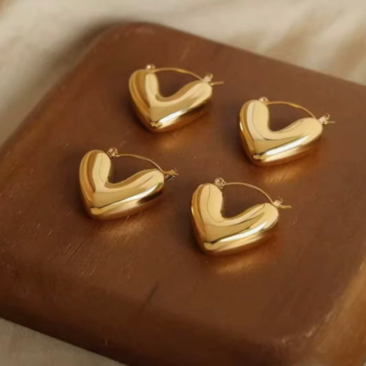 Dainty Heart Earrings Anti tarnish