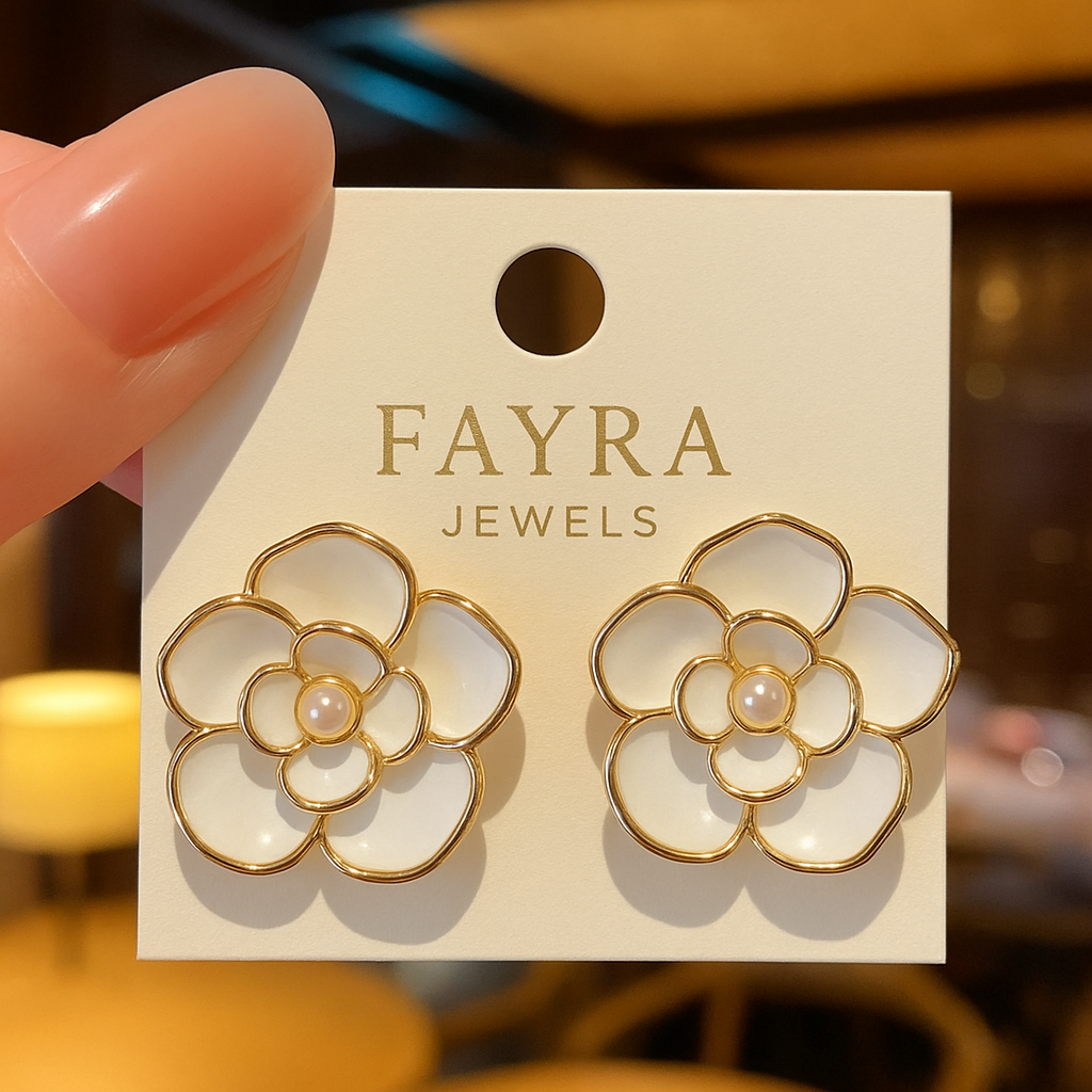 Pretty white camellia