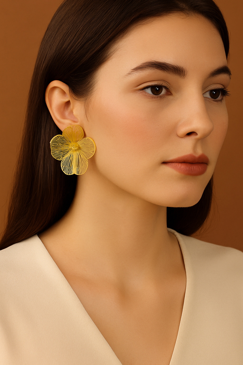 Golden Petal Bloom Earrings 🌼