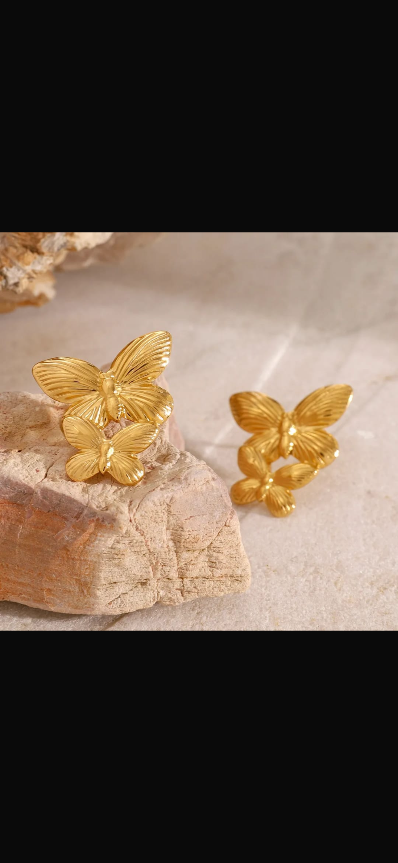 Golden Butterfly Statement Earrings – Fayra Jewels