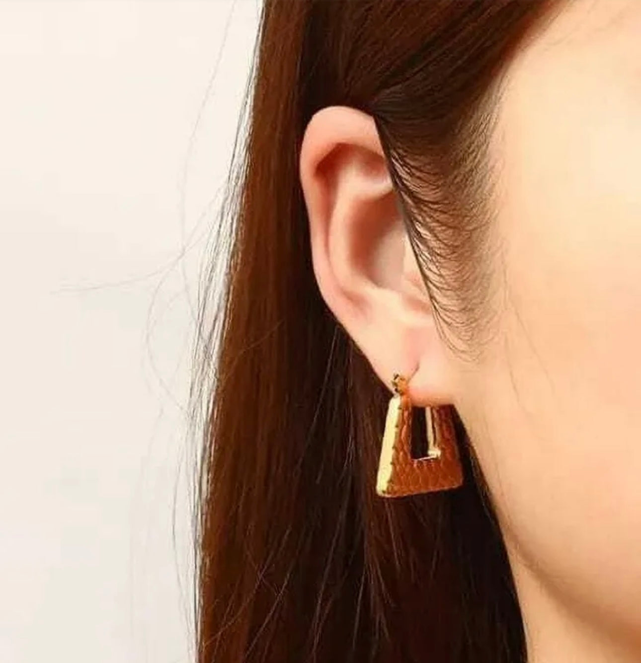 Textured Gold Square Hoop Earrings – Fayra Jewels
