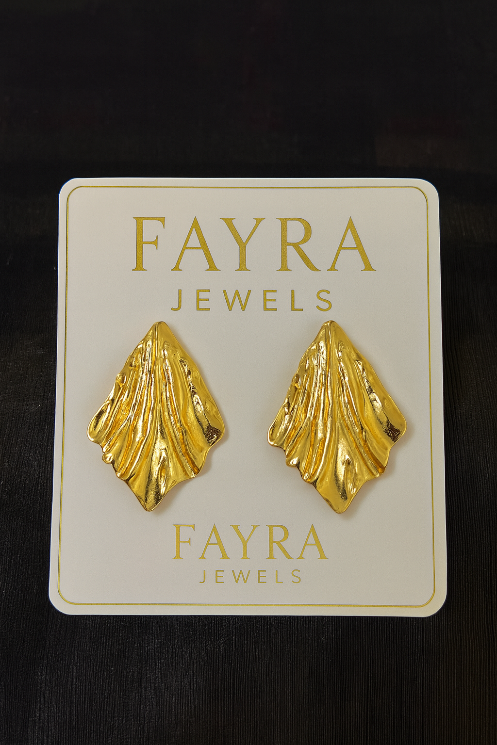 Golden Leaf Statement Earrings