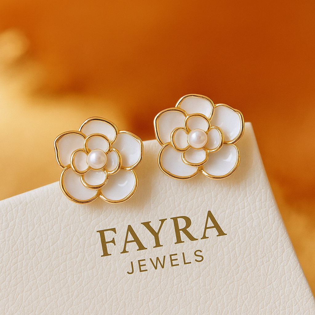 Pretty white camellia