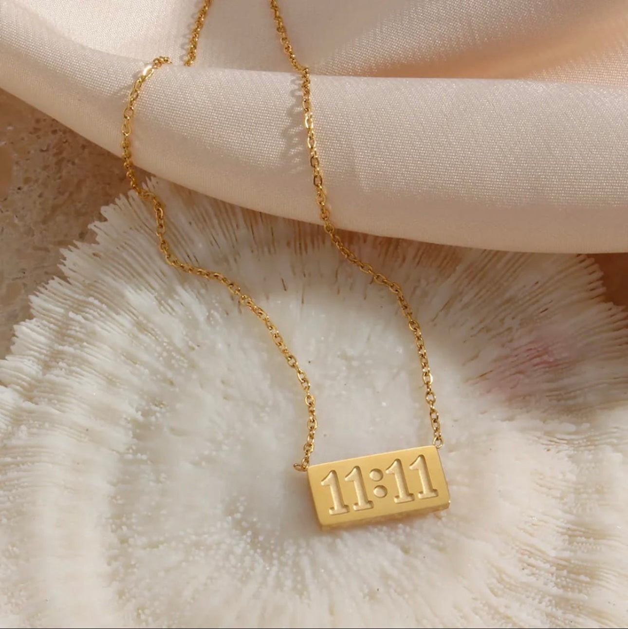 11:11 Gold Plated Minimal Necklace