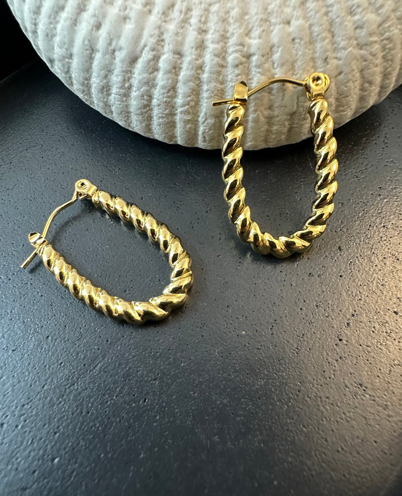 Golden Braided Hoop Earrings – Fayra Jewels