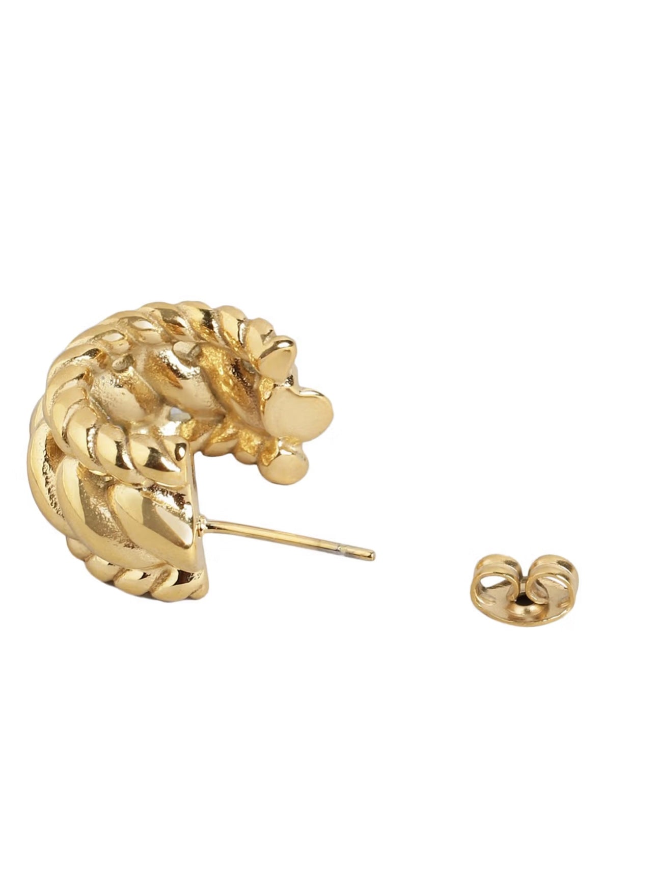 Golden Rope Textured Hoops