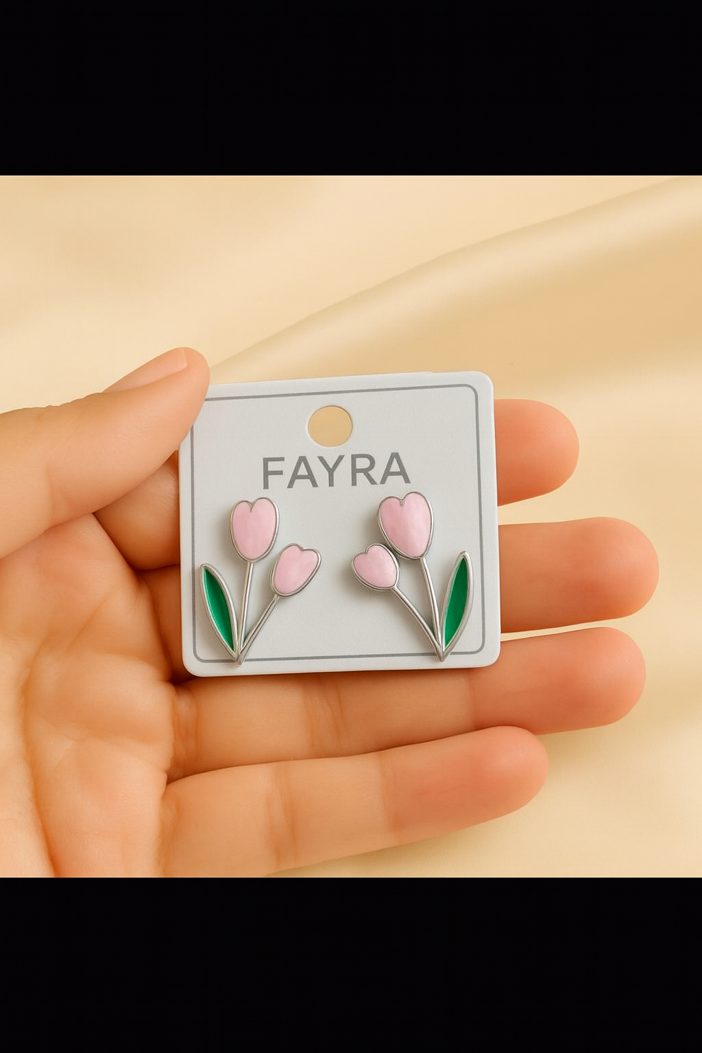 Pink Tulip Bloom Earrings – Fayra Jewels