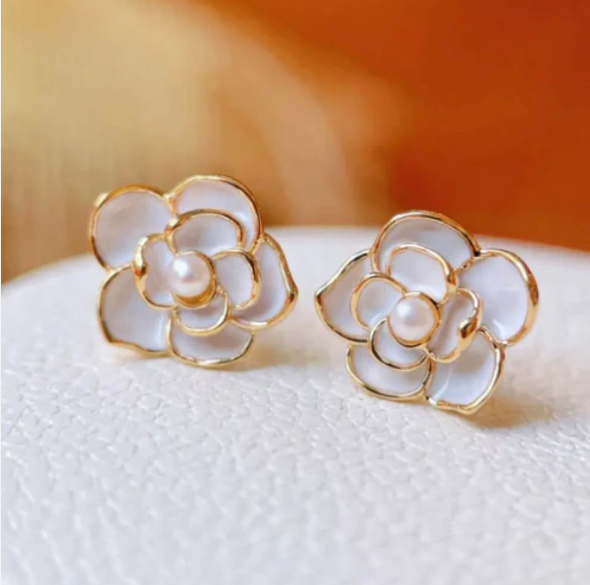 Pretty white camellia