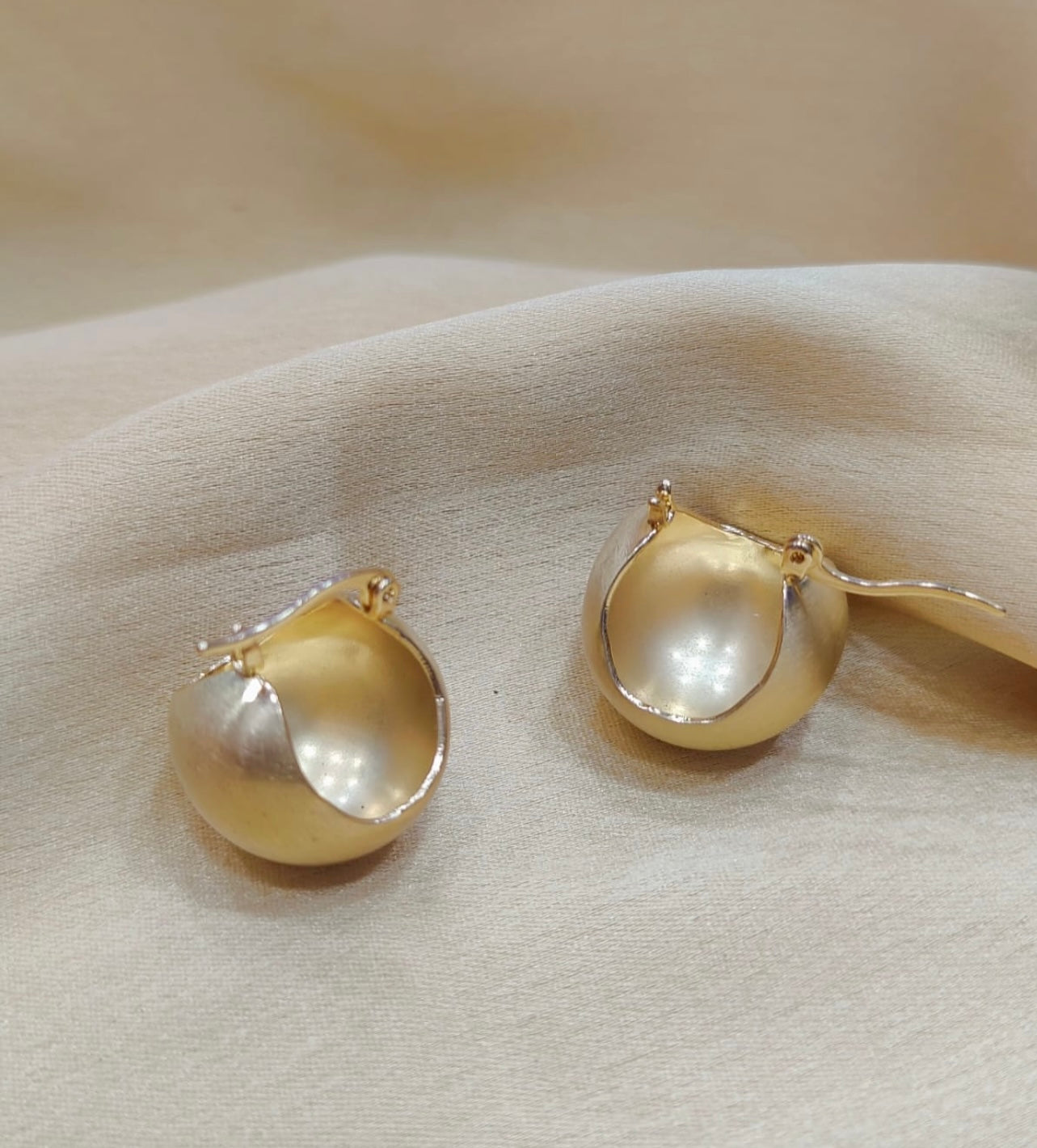 Golden Teardrop Statement Earrings – Fayra Jewels ✨